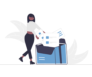 レポート作業のイラスト